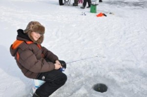 boy fishing